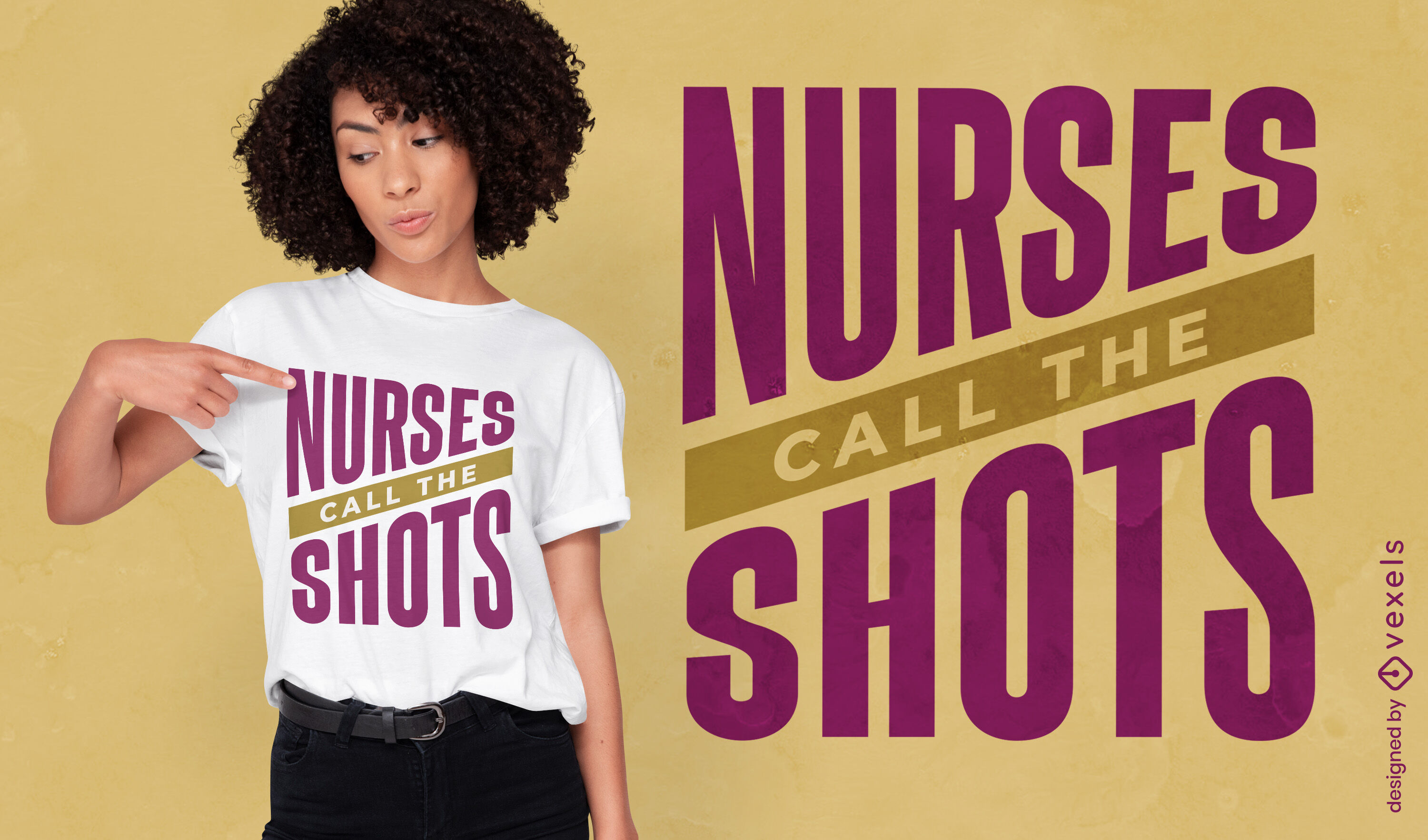 Nurses call the shots t-shirt design